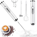 Batedeira elétrica recarregável 2 em 1 com batedor de ovos e leite para cafeteria