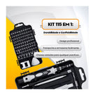 Kit com 115 Mini Chaves de Precisão Multiuso